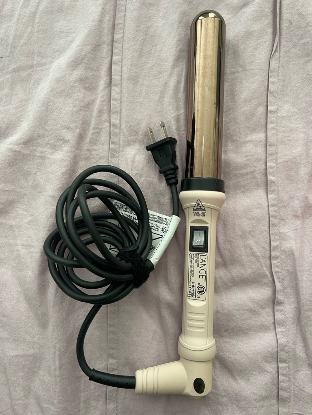 L'ANGE Titanium Curling Iron - Light Pink and Gold